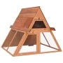 Conejera de madera maciza de abeto 152x127x109,5 cm de vidaXL, Jaulas y habitáculos para animales pequeños - Ref: Foro24-1714...