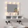 Mueble con espejo y luces LED blanco 60x31,5x62 cm de vidaXL, Tocadores de baño - Ref: Foro24-808882, Precio: 73,60 €, Descue...