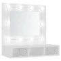 Mueble con espejo y luces LED blanco 60x31,5x62 cm by vidaXL, bathroom vanities - Ref: Foro24-808882, Price: 72,79 €, Discoun...