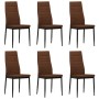 Sillas de comedor 6 unidades tela marrón en Sillas de comedor | Comprar online en Foru.es