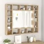 Mueble con espejo y LED color roble Sonoma 91x15x76,5 cm de vidaXL, Tocadores de baño - Ref: Foro24-808867, Precio: 82,35 €, ...