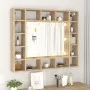Mueble con espejo y LED color roble Sonoma 91x15x76,5 cm de vidaXL, Tocadores de baño - Ref: Foro24-808867, Precio: 82,35 €, ...