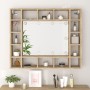 Mueble con espejo y LED color roble Sonoma 91x15x76,5 cm de vidaXL, Tocadores de baño - Ref: Foro24-808867, Precio: 83,51 €, ...