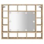 Mueble con espejo y LED color roble Sonoma 91x15x76,5 cm de vidaXL, Tocadores de baño - Ref: Foro24-808867, Precio: 83,51 €, ...