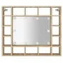 Mueble con espejo y LED color roble Sonoma 91x15x76,5 cm de vidaXL, Tocadores de baño - Ref: Foro24-808867, Precio: 82,35 €, ...