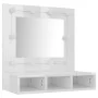 Mueble con espejo y luces LED blanco brillante 60x31,5x62 cm de vidaXL, Tocadores de baño - Ref: Foro24-808888, Precio: 55,07...