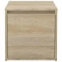Cajón taburete madera contrachapada roble Sonoma 40,5x40x40 cm de vidaXL, Cestas para almacenaje - Ref: Foro24-808777, Precio...