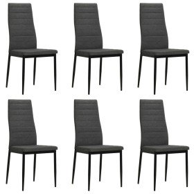 Sillas de comedor 6 unidades tela gris oscuro en Sillas de comedor | Comprar online en Foru.es