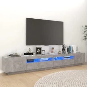 Mueble para TV con luces LED gris hormigón 260x35x40 cm de vidaXL, Muebles TV - Ref: Foro24-3081919, Precio: 173,53 €, Descue...