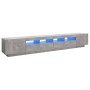 Mueble para TV con luces LED gris hormigón 260x35x40 cm de vidaXL, Muebles TV - Ref: Foro24-3081919, Precio: 178,17 €, Descue...