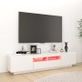 Mueble para TV con luces LED blanco brillante 180x35x40 cm de vidaXL, Muebles TV - Ref: Foro24-3081903, Precio: 161,11 €, Des...