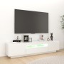 Mueble para TV con luces LED blanco brillante 180x35x40 cm de vidaXL, Muebles TV - Ref: Foro24-3081903, Precio: 161,11 €, Des...