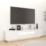Mueble para TV con luces LED blanco brillante 180x35x40 cm de vidaXL, Muebles TV - Ref: Foro24-3081903, Precio: 161,11 €, Des...
