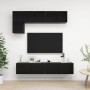 Set de muebles de salón TV 5 piezas madera ingeniería negro de vidaXL, Muebles TV - Ref: Foro24-3078798, Precio: 187,53 €, De...