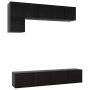Set de muebles de salón TV 5 piezas madera ingeniería negro de vidaXL, Muebles TV - Ref: Foro24-3078798, Precio: 187,53 €, De...
