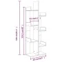 Estantería de madera de ingeniería gris hormigón 48x25,5x140 cm de vidaXL, Librerías y estanterías - Ref: Foro24-808913, Prec...