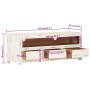 Mueble de TV madera de acacia maciza blanco 110x30x40 cm de vidaXL, Muebles TV - Ref: Foro24-337849, Precio: 120,36 €, Descue...