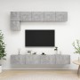 Set de muebles de salón 5 pzas madera ingeniería gris hormigón de vidaXL, Muebles TV - Ref: Foro24-3079114, Precio: 197,19 €,...