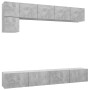 Set de muebles de salón 5 pzas madera ingeniería gris hormigón de vidaXL, Muebles TV - Ref: Foro24-3079114, Precio: 197,19 €,...
