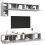 Set de muebles de salón 5 pzas madera ingeniería gris hormigón de vidaXL, Muebles TV - Ref: Foro24-3079114, Precio: 197,19 €,...