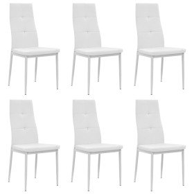 Sillas de comedor 6 uds cuero sintético blanco en Sillas de comedor | Comprar online en Foru.es