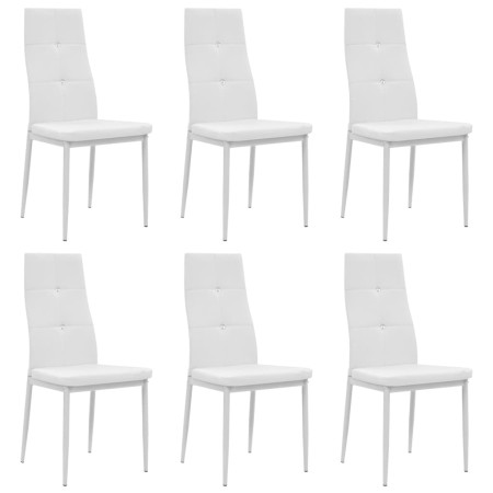 Sillas de comedor 6 uds cuero sintético blanco en Sillas de comedor | Comprar online en Foru.es