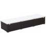 Tumbona con cojín ratán sintético marrón de vidaXL, Tumbonas - Ref: Foro24-44403, Precio: 165,48 €, Descuento: %