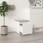 Cajón taburete madera contrachapada blanco 40,5x40x40 cm de vidaXL, Cestas para almacenaje - Ref: Foro24-808774, Precio: 50,3...