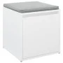 Cajón taburete madera contrachapada blanco 40,5x40x40 cm de vidaXL, Cestas para almacenaje - Ref: Foro24-808774, Precio: 50,3...