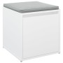 Cajón taburete madera contrachapada blanco 40,5x40x40 cm de vidaXL, Cestas para almacenaje - Ref: Foro24-808774, Precio: 51,0...