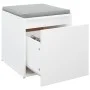 Cajón taburete madera contrachapada blanco 40,5x40x40 cm de vidaXL, Cestas para almacenaje - Ref: Foro24-808774, Precio: 50,3...