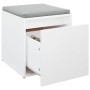 Cajón taburete madera contrachapada blanco 40,5x40x40 cm de vidaXL, Cestas para almacenaje - Ref: Foro24-808774, Precio: 51,0...