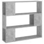 Estantería/divisor de espacios gris hormigón 100x24x94 cm de vidaXL, Librerías y estanterías - Ref: Foro24-809183, Precio: 49...