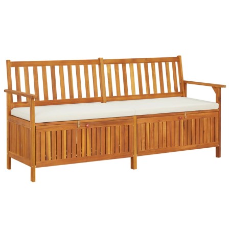 Banco de almacenaje con cojín madera maciza de acacia 170 cm de vidaXL, Bancos de jardín - Ref: Foro24-316738, Precio: 292,75...