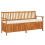 Banco de almacenaje con cojín madera maciza de acacia 170 cm de vidaXL, Bancos de jardín - Ref: Foro24-316738, Precio: 292,75...