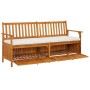 Banco de almacenaje con cojín madera maciza de acacia 170 cm de vidaXL, Bancos de jardín - Ref: Foro24-316738, Precio: 292,75...