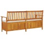 Banco de almacenaje con cojín madera maciza de acacia 170 cm de vidaXL, Bancos de jardín - Ref: Foro24-316738, Precio: 292,75...