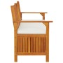 Banco de almacenaje con cojín madera maciza de acacia 170 cm de vidaXL, Bancos de jardín - Ref: Foro24-316738, Precio: 292,75...