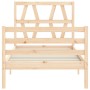 Estructura de cama con cabecero madera maciza 100x200 cm de vidaXL, Camas y somieres - Ref: Foro24-3194366, Precio: 105,22 €,...