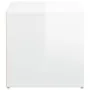 Cajón taburete madera contrachapada blanco brillo 40,5x40x40 cm de vidaXL, Cestas para almacenaje - Ref: Foro24-808780, Preci...