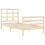 Estructura de cama con cabecero madera maciza 100x200 cm de vidaXL, Camas y somieres - Ref: Foro24-3193976, Precio: 108,45 €,...
