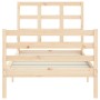 Estructura de cama con cabecero madera maciza 100x200 cm de vidaXL, Camas y somieres - Ref: Foro24-3193976, Precio: 108,45 €,...