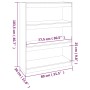 Estantería/divisor de espacios madera pino blanco 80x30x103,5cm de vidaXL, Librerías y estanterías - Ref: Foro24-808189, Prec...