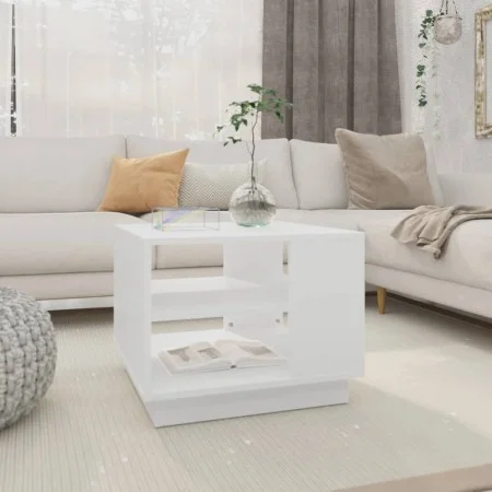 White engineered wood coffee table 55x55x43 cm by vidaXL, Coffee table - Ref: Foro24-810289, Price: 50,71 €, Discount: %