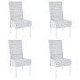 Sillas de comedor 4 uds ratán Kubu y madera mango blanco en Sillas de comedor | Comprar online en Foru.es