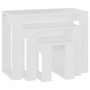 Mesas apilables 3 piezas madera contrachapada blanco de vidaXL, Mesas auxiliares - Ref: Foro24-808603, Precio: 48,47 €, Descu...