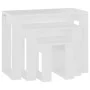 Mesas apilables 3 piezas madera contrachapada blanco de vidaXL, Mesas auxiliares - Ref: Foro24-808603, Precio: 47,92 €, Descu...