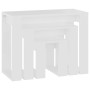 Mesas apilables 3 piezas madera contrachapada blanco de vidaXL, Mesas auxiliares - Ref: Foro24-808603, Precio: 48,47 €, Descu...