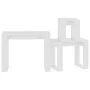 Mesas apilables 3 piezas madera contrachapada blanco de vidaXL, Mesas auxiliares - Ref: Foro24-808603, Precio: 47,92 €, Descu...
