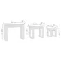 Mesas apilables 3 piezas madera contrachapada blanco de vidaXL, Mesas auxiliares - Ref: Foro24-808603, Precio: 47,92 €, Descu...